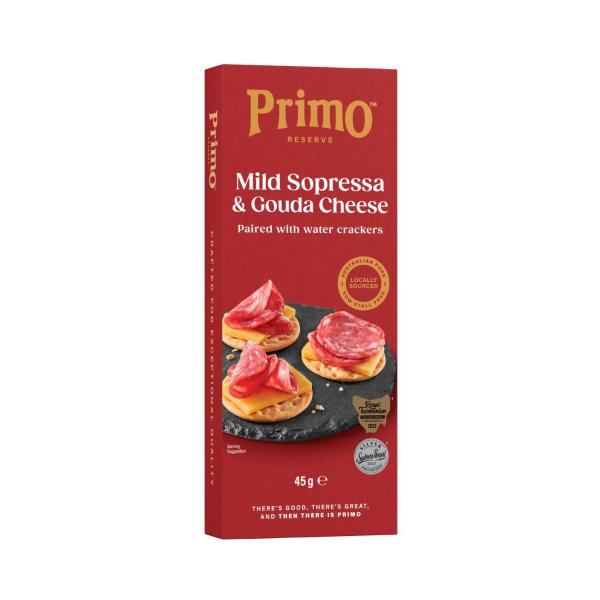Reserve Mild Sopressa Salami With Gouda Cheese And Water Crackers Snack Pack
