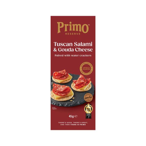 Reserve Tuscan Salami With Gouda Cheese & Water Crackers Snack Pack