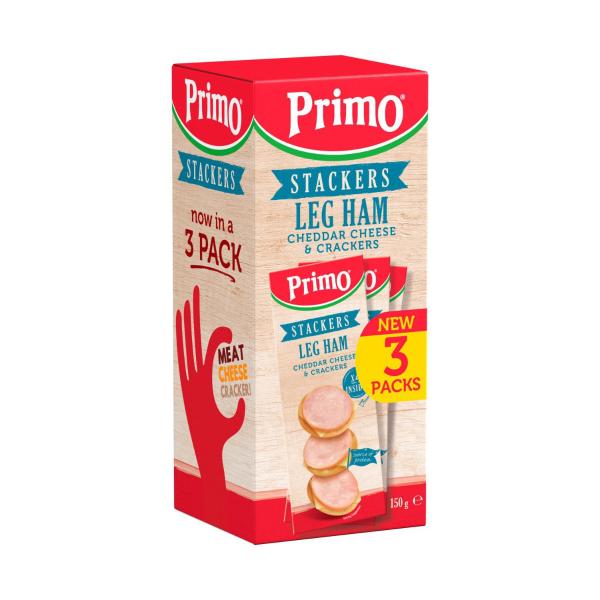 Stackers Leg Ham Cheese & Crackers 3 Pack