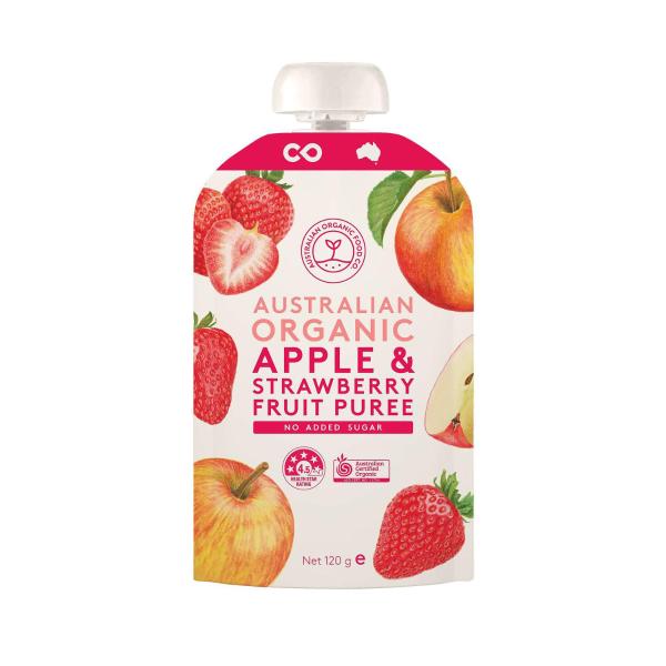 Organic Fruit Puree Apple & Strawberry