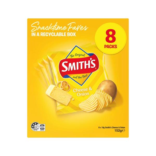 Potato Chips Lunchbox Multipack Cheese & Onion 8 Pack