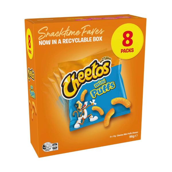 Cheese Mini Puffs Lunchbox Multipack 8 Pack
