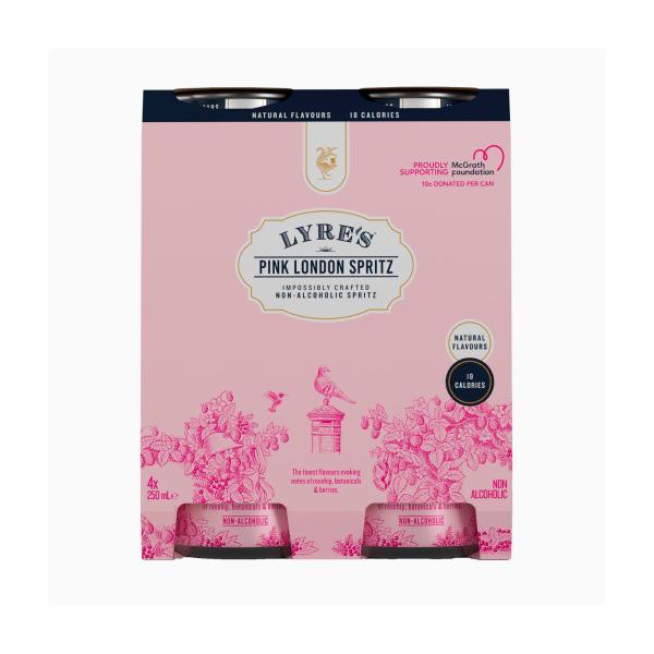 Non Alcoholic Spirit Pink London Spritz 4 Pack