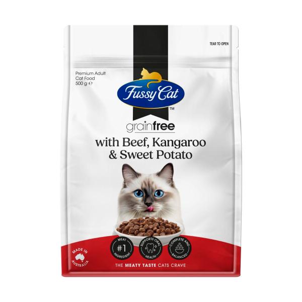 Grain Free Adult Dry Cat food Beef & Kangaroo With Sweet Potato