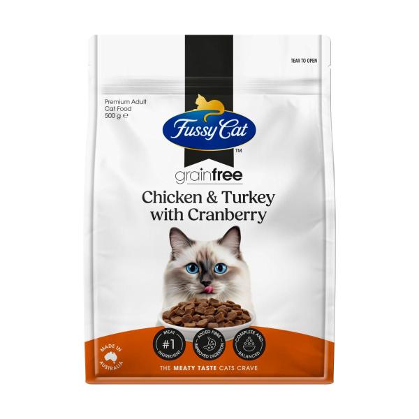 Grain Free Adult Dry Cat Food Chicken & Turkey With Cranberry