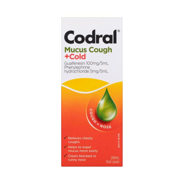 Mucus Cough + Cold Liquid Raspberry Flavour