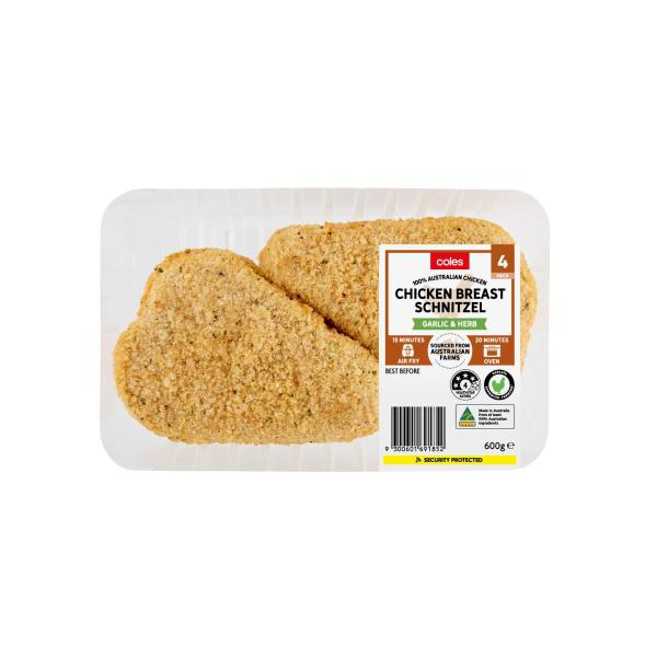RSPCA Approved Chicken Breast Schnitzel Garlic & Herb Crumb