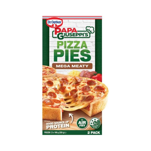 Frozen Pizza Pies Snack Mega Meaty 2 Pack