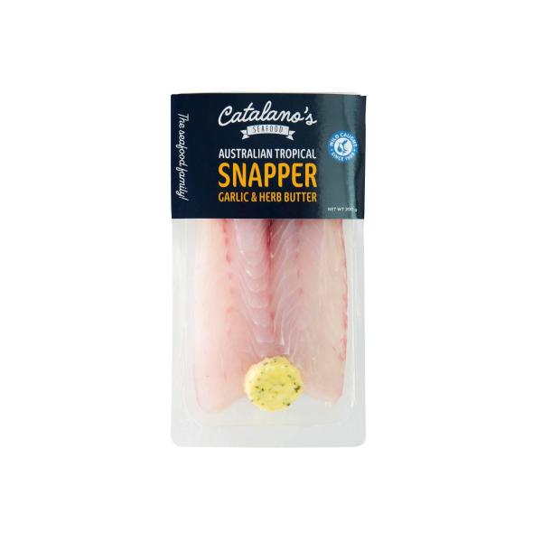 Seafood Australian Tropical Snapper With Garlic & Herb Butter