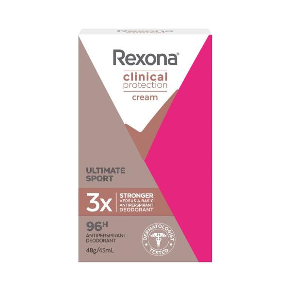Women Clinical Protection Deodorant Cream 96hr Antiperspirant Ultimate Sport