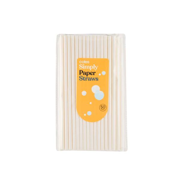 Simply White Paper Straws