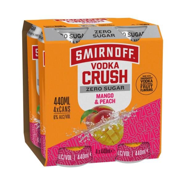 Crush Mango & Peach Zero Sugar 6% Can 440ml