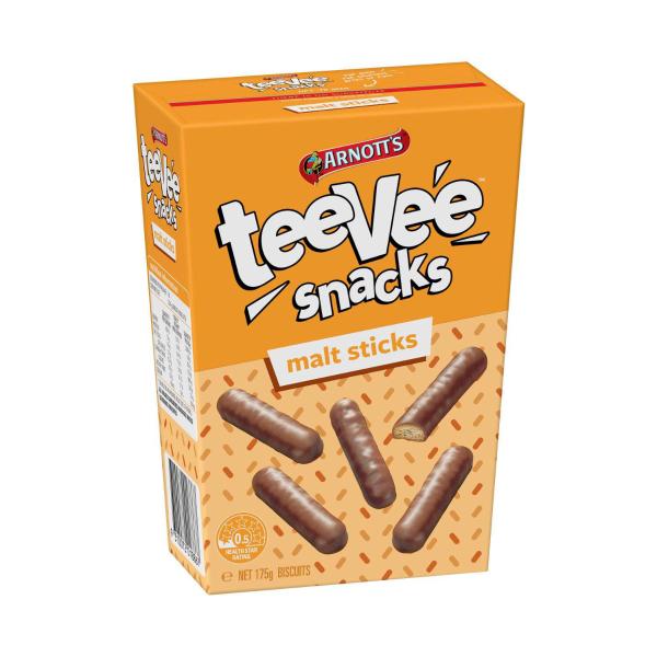 Tee Vee Snacks Malt Sticks Chocolate Biscuits