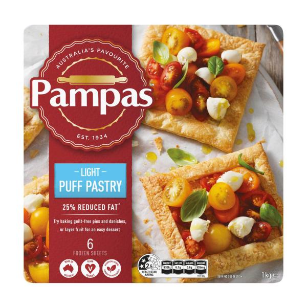 Frozen Reduced Fat Puff Pastry 6 Sheets