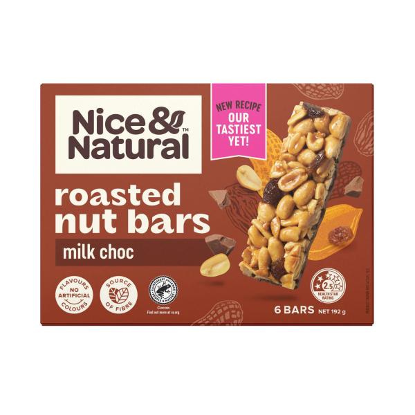 Nut Bars With Milk Choc Multipack Snacks 6 Pack