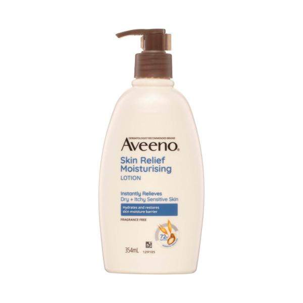 Skin Relief Fragrance Free Body Lotion Shea Butter 72-Hour Intense Hydration Soothe Dry Itchy Sensitive Skin