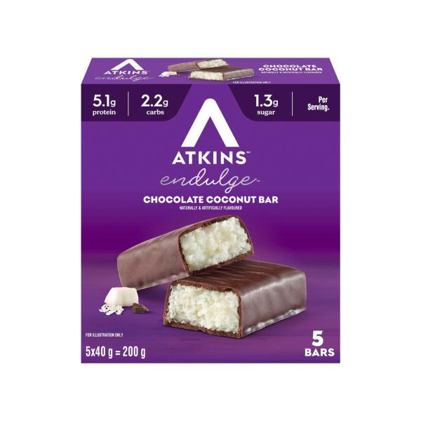 Low Carb Endulge Bar Chocolate Coconut 5x40g