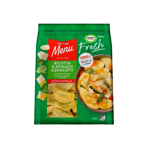 Fresh Pasta Ricotta & Spinach Agnolotti