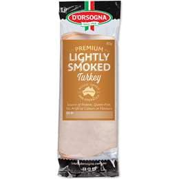 D'Orsogna Deli Fresh Lightly Smoked Turkey 80g
