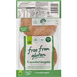 Woolworths Free From Gluten Seeded Bagels 4 pack