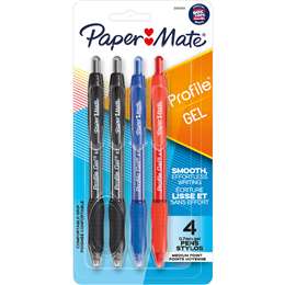 Paper Mate Profile 0.7mm Gel Pens Assorted Colours 4 pack