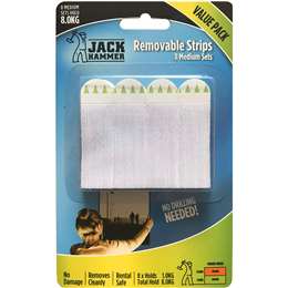 Jack Hammer Removable Strips Medium 8 pack