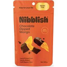 Nibblish Chocolate Dipped Mango 100g