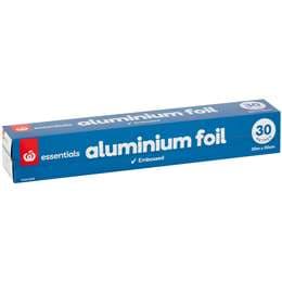 Woolworths Essentials Aluminium Foil 30m each