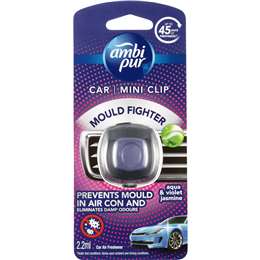 Ambi Pur Mini Clip Car Mould Fighter Aqua & Violet Jasmine each
