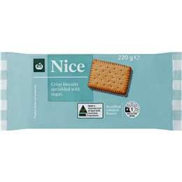 Woolworths Nice Biscuits 220g