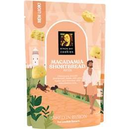 Byron Bay Cookies Macadmia Shortbread Bites 100g