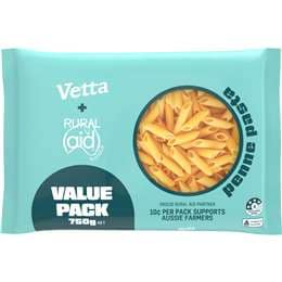Vetta Rural Aid Penne Pasta Value Pack 750g
