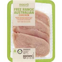 Macro Free Range Chicken Breast Schnitzel 500g