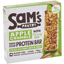 Sam's Pantry Apple Crumble Protein Bar 5 pack