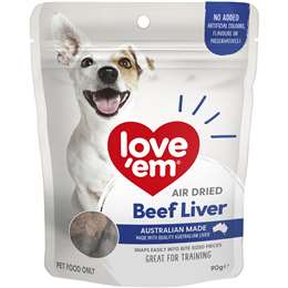 Love'em Dog Treats Beef Liver 90g