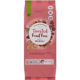Woolworths Fruit Free Toasted Muesli 750g