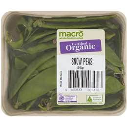 Macro Organic Snow Peas 125g