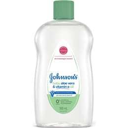 Johnson's Aloe Vera & Vitamin E Gentle Soothing Moisturising Baby Oil 500mL