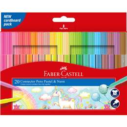 Faber-Castell Connectore Pens Neon & Pastel 20 pack