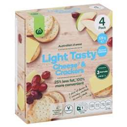 Woolworths Light Tasty Cheese & Crackers 120g