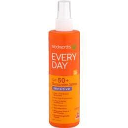 Woolworths SPF 50+ Everyday Sensitive Sunscreen Spray 200mL