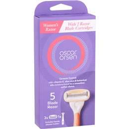 Oscar Orsen Womens Razor With 2 Razor Blade Cartridges each