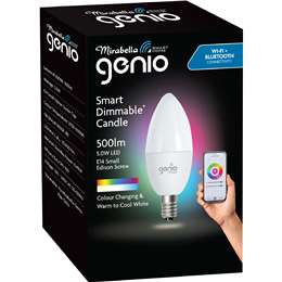 Mirabella Genio Wifi Dimmable 5W Led Candle Small Edison Screw each