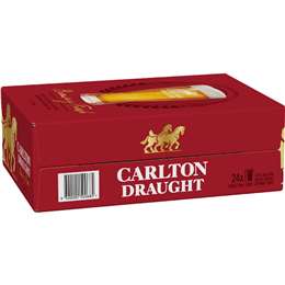 Carlton Draught Lager Cans 375mL x 24 case
