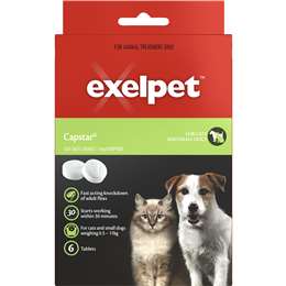 Exelpet Capstar Flea Treatment For Cat / Small Dog 6 pack