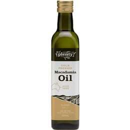 Plenty Cold Pressed Macadamia Oil 375mL