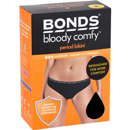 Bonds Bloody Cmfy Bikini Moderate 6 Period Care Reusable Underwear each