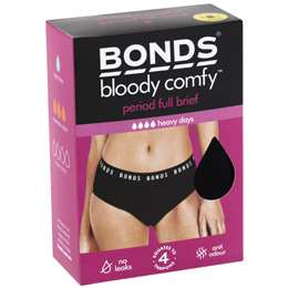 Bonds Bloody Comfy Brief Heavy 18 Period Care Reusable Underwear each