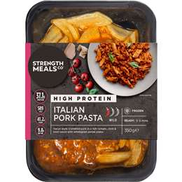 Strength Meals Co Frozen Italian Pork Pasta High Protein 350g