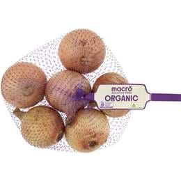 Macro Organic Brown Onions Bag 1kg